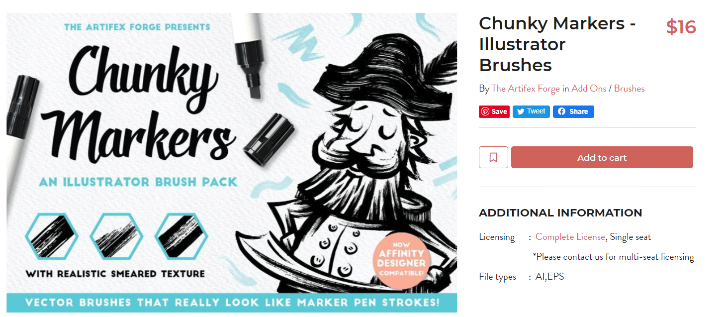 vector brushes Chunky Marker Vector Brushes