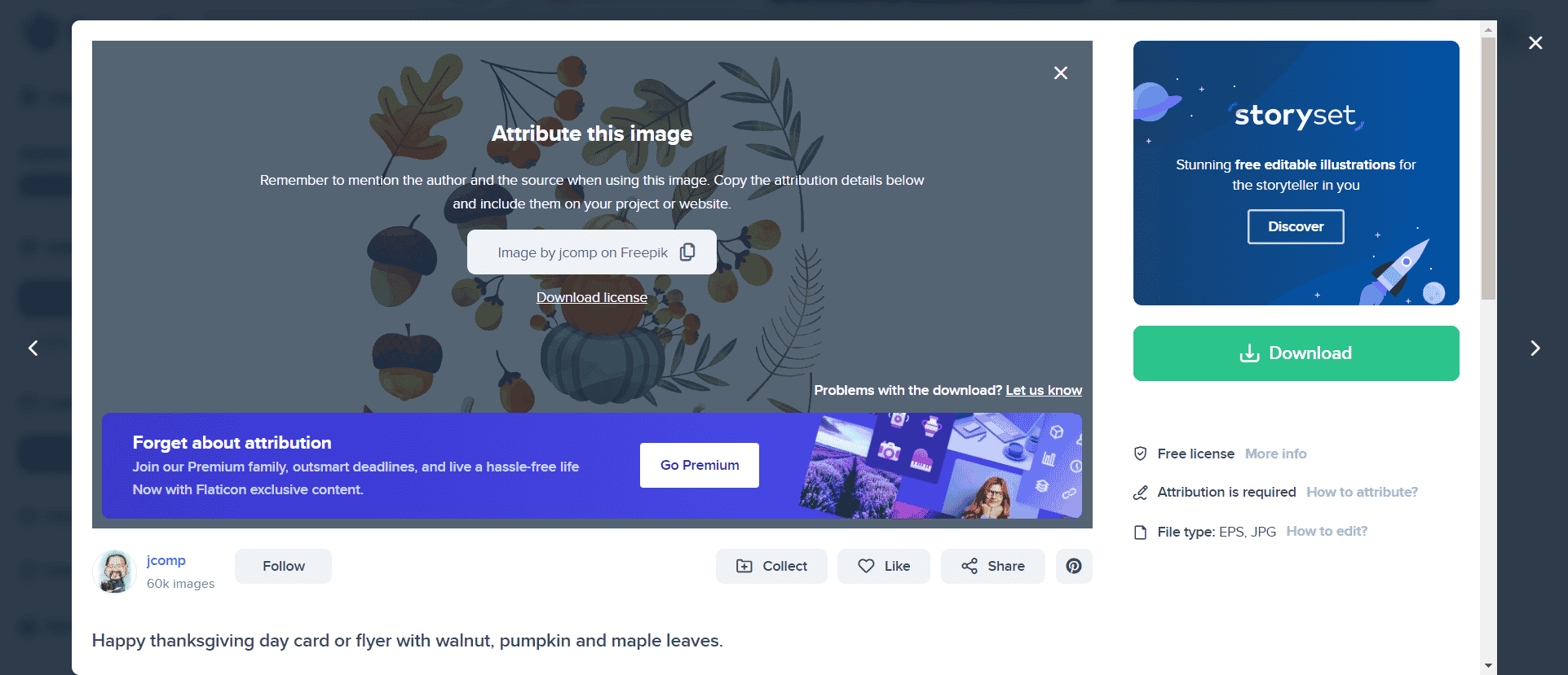 Freepik attribution for selling printables